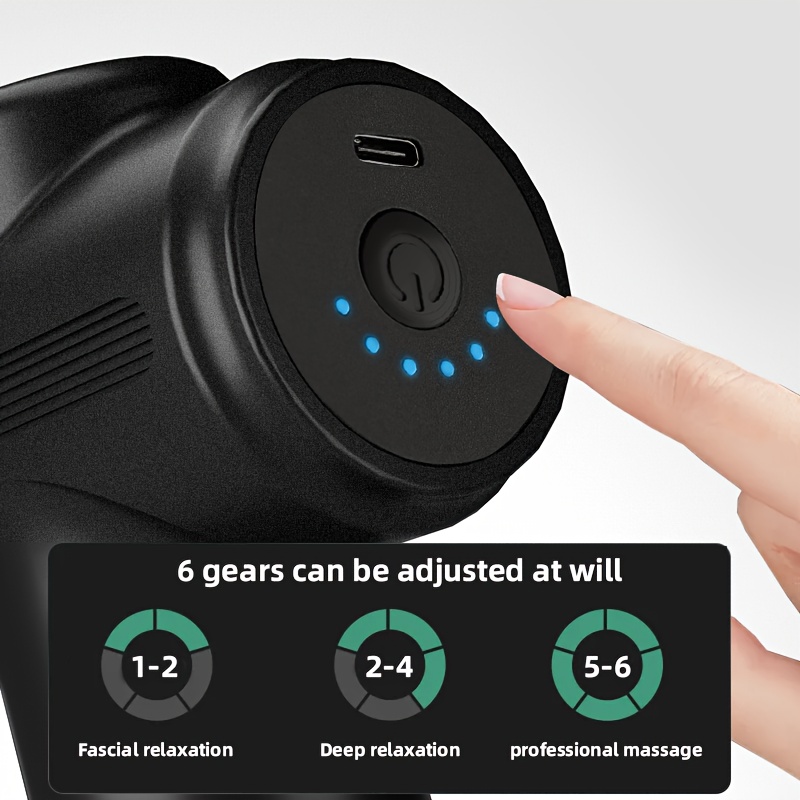Multifunctional portable fascia gun, electric massager, USB charging port, 6-speed adjustment + 8 replaceable massage heads, suitable for muscle relaxation after exercise and fitness, a Christmas or Halloween gift for family, friends, and classmates 11 Multifunctional portable fascia gun, electric massager, USB charging port, 6-speed adjustment + 8 replaceable massage heads, suitable for muscle relaxation after exercise and fitness, a Christmas or Halloween gift for family, friends, and classmates
