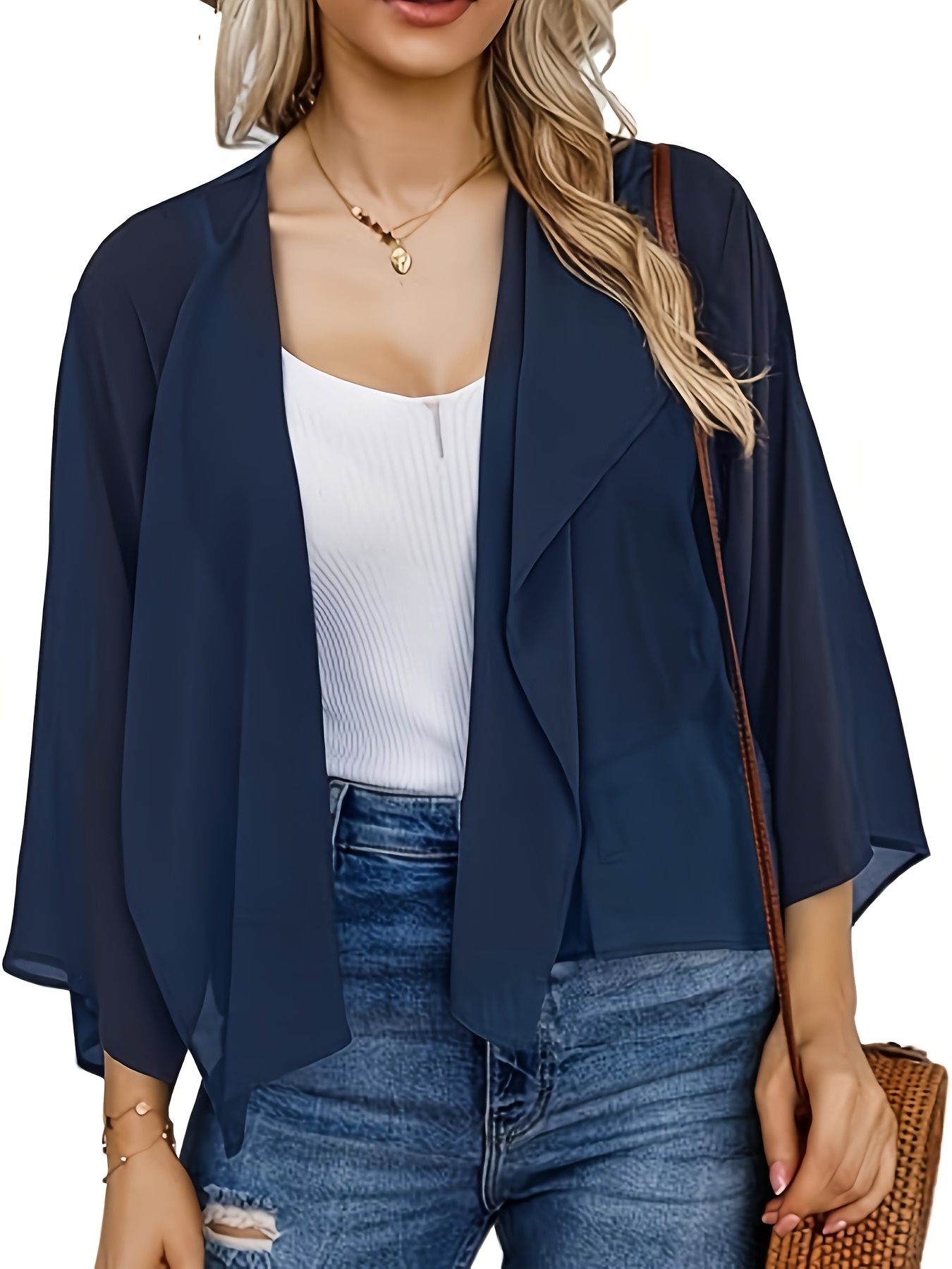 Women's Summer Short Casual Kimono Cardigan
