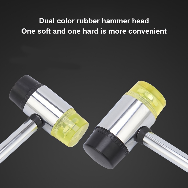 

1pc Dual-head Rubber Mallet, Multifunctional Household Tool, Detachable Dual Color Hammer Heads, High Elasticity, Lightweight, Durable Construction, Multiple Sizes Available