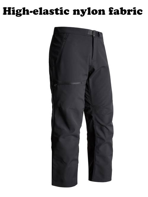 mens cargo pants high quality windproof softshell outdoor trousers winter warm hiking pants for skiing camping trekking with multiple pockets