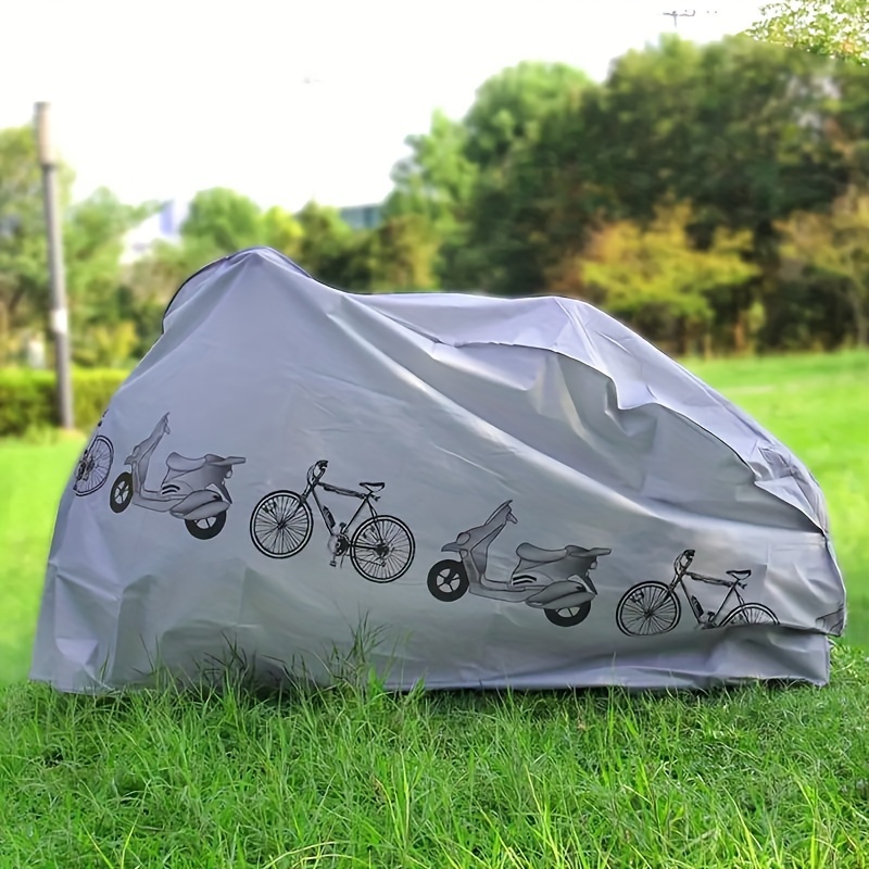 

Large Waterproof Bicycle Cover With Uv Protection - Dustproof And Windproof Outdoor Bike Cover For E-bikes, Mountain Bikes, And Motorcycles - Non-washable Eva Material, Age 14+