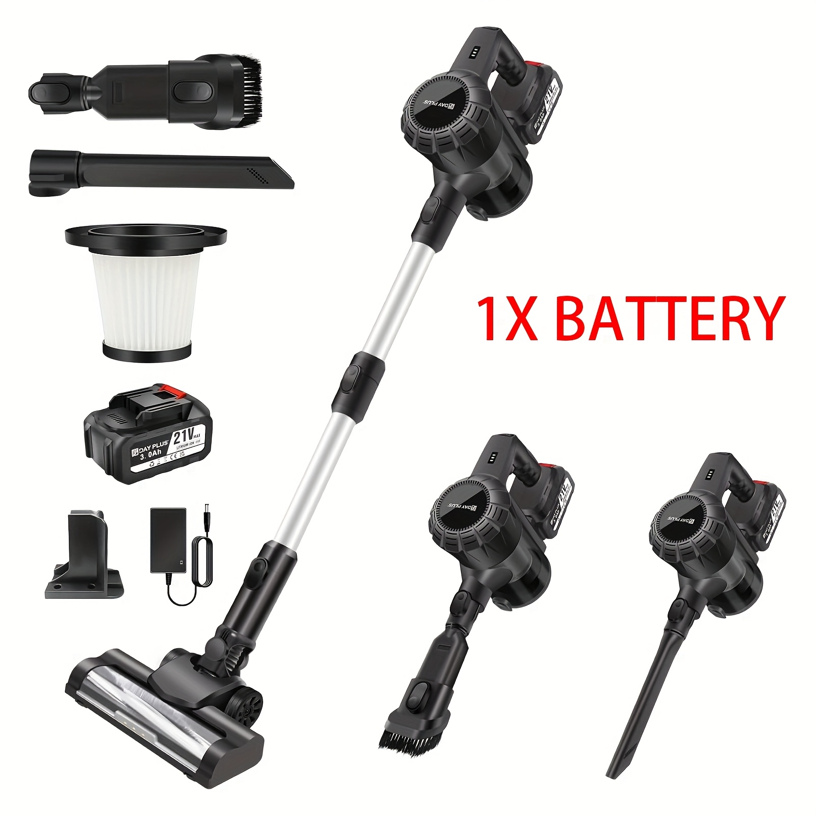 TEMU Cordless Vacuum Cleaner 6 In 1 Vacuum Cleaner, Handheld Vacuum Cleaner, 15000pa Vacuum Cleaner Wireless With Battery, Ultralight Vacuum Cleaner