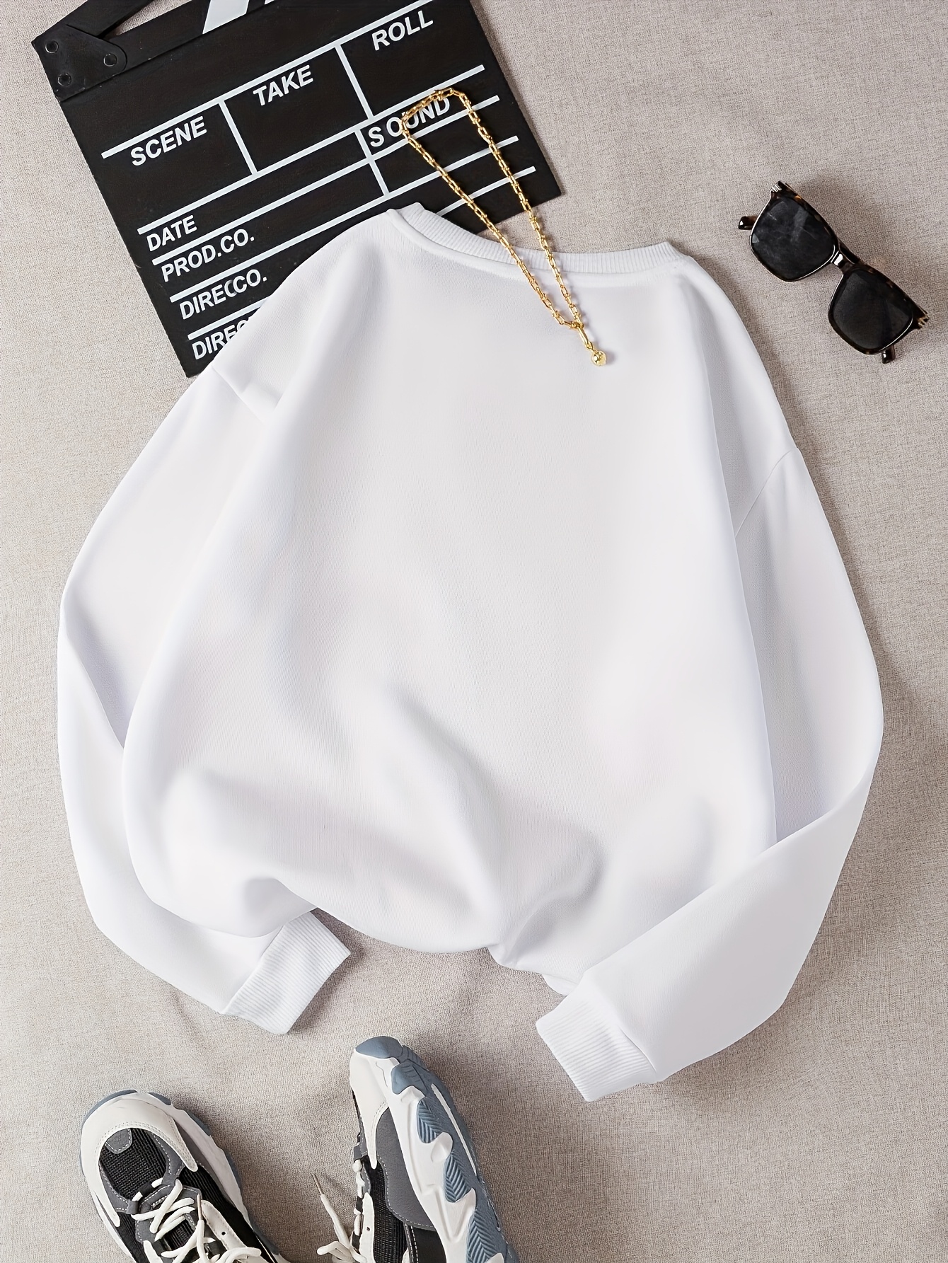 pull brooklyn imprimé pour femmes - blanc avec lettrage vert, manches longues col rond décontracté, confort toutes lavable en machine, sweatshirts mignons, mode streetwear, coupe détendue, tissu durable Détails du produit 0