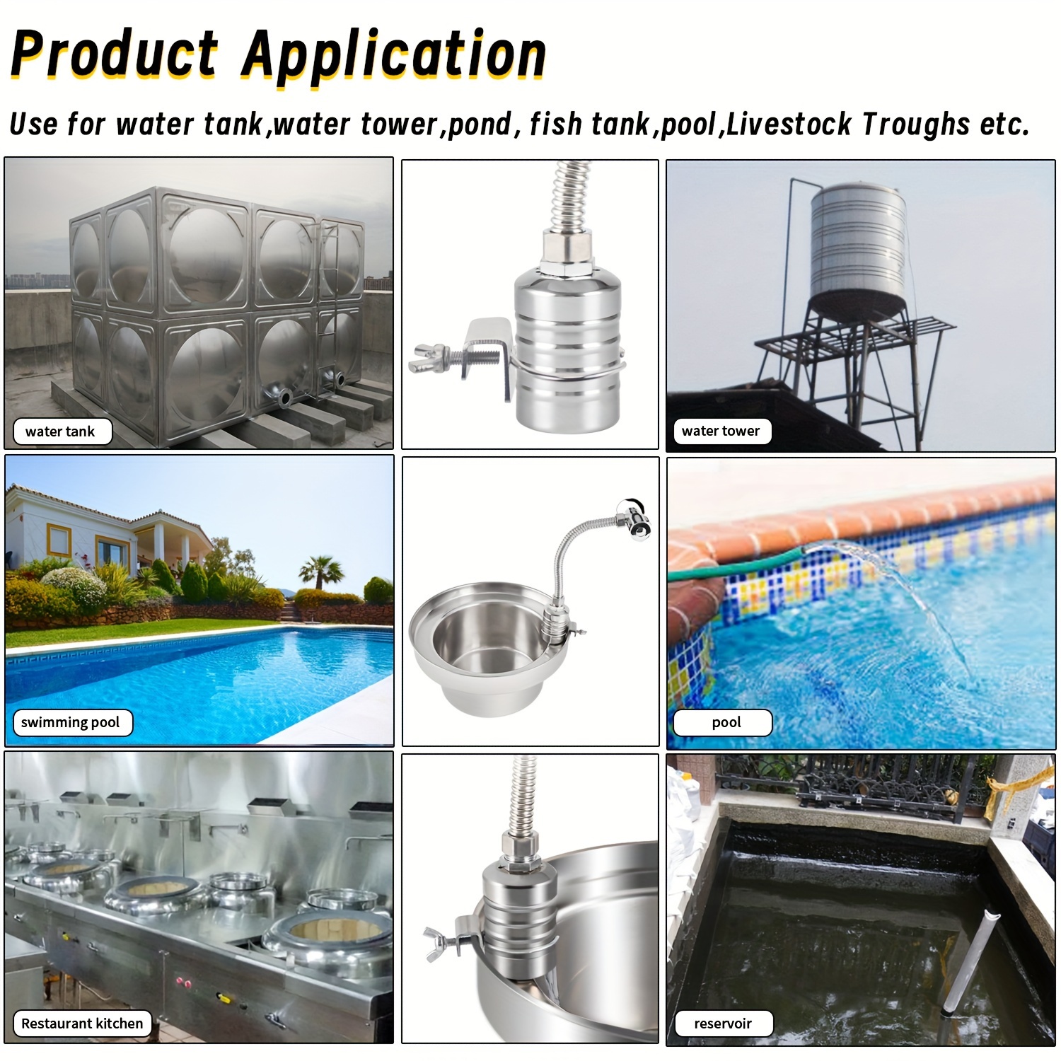 2Pcs Water Inlet Floating Ball Valve 304 Stainless Steel Water Level Control Float Valve Shopcyc0707 I.39372150 - View #3