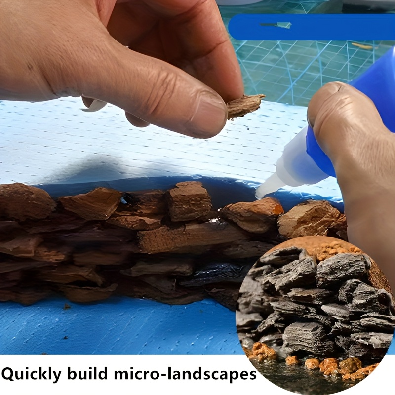 

100g Handmade Polycarbonate Sand Plate Model Accessories, Brown Railway Landscape Making Fairy Garden Simulation Bench Scene Model Diy Making Materials