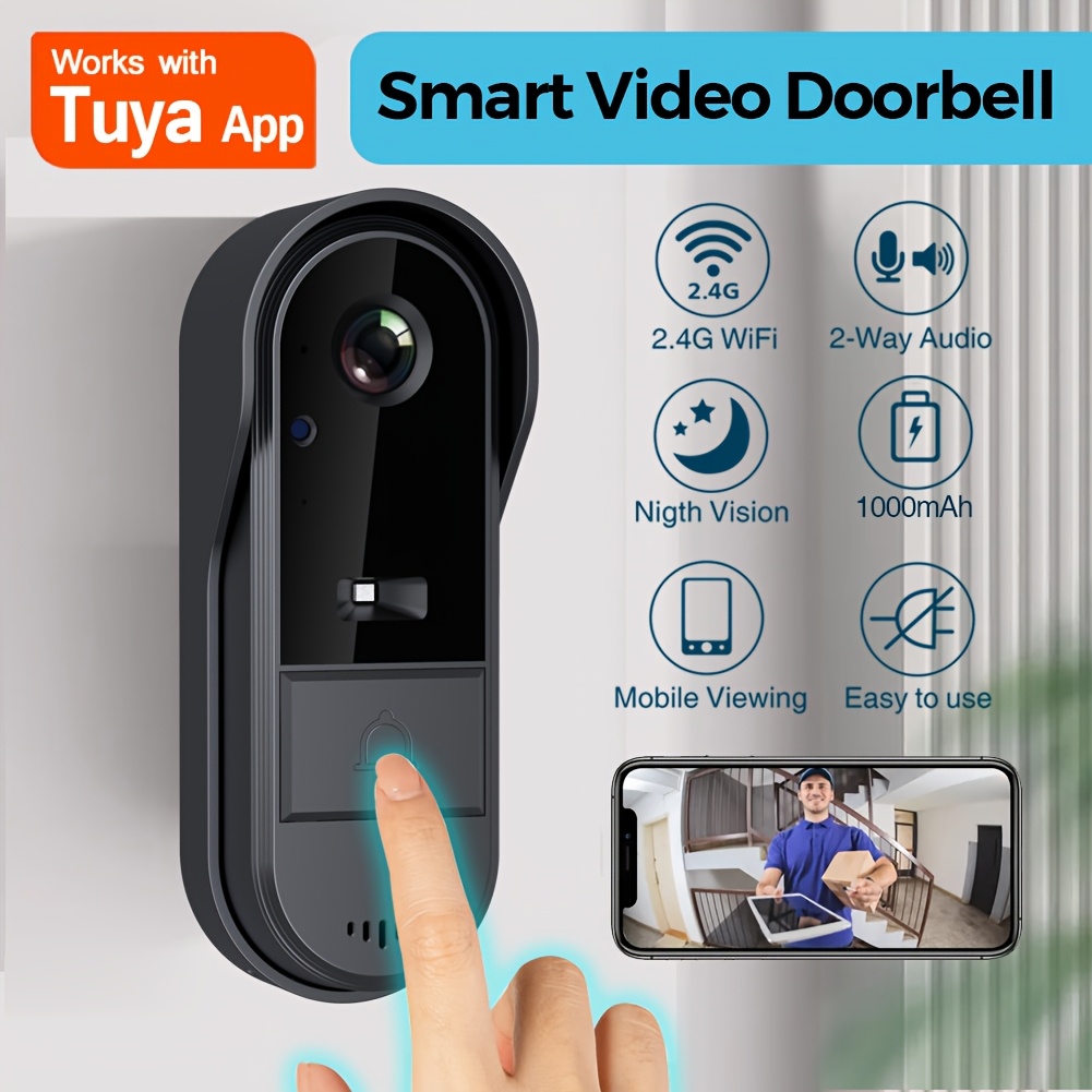 

Smart Wireless Doorbell Visual-wifi Door Doorbell Camera, Night Vision, Voice Changer, Photo&video, Audio, Sd Card.