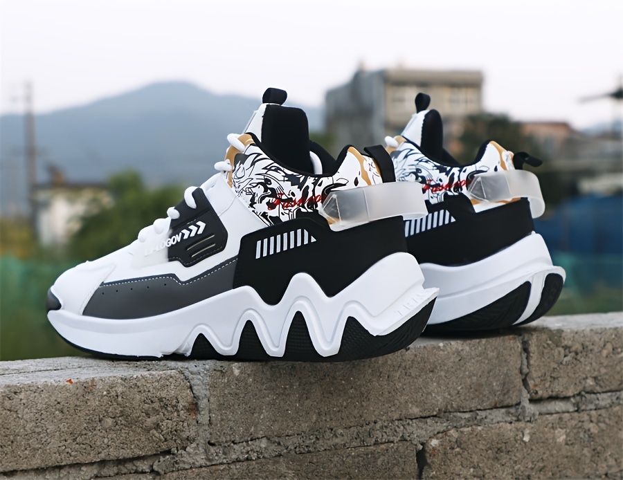 Zapatillas de running acolchadas y elegantes para hombre, cómodas y antideslizantes con cordones, zapatillas suaves, aptas para actividades al aire libre para hombres, se pueden usar en todas las estaciones