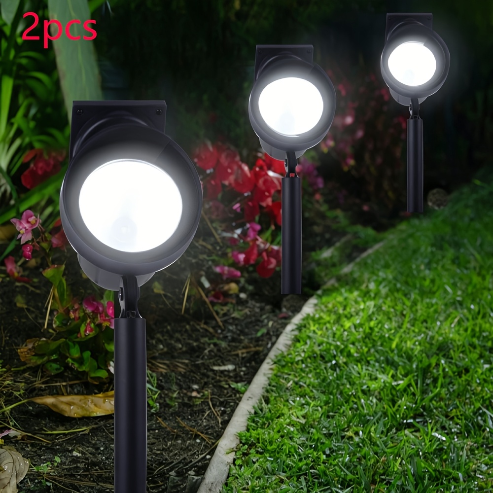 TEMU [ New ] 2pcs Led Spotlight, For Landscaping, Motion Sensor Light, Waterproof Courtyard Light