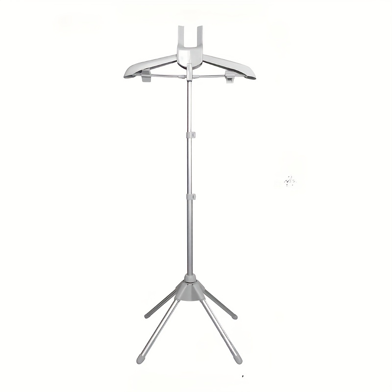 TEMU Aluminum Alloy Telescopic Ironing Rack, Stable Load-bearing, For Hanging/drying/ironing Clothes, Foldable Telescopic Design, Multi-level