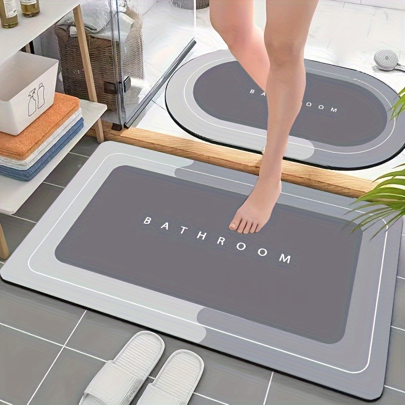 

1pc Non-slip Bathroom Mat - Absorbent, Oil-free Floor Rug For Shower & Sink Area