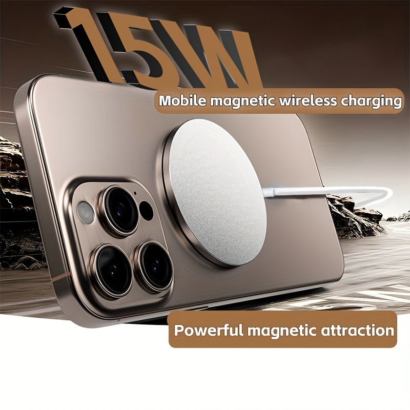 magnetic wireless charger for mobile phone 15w low temperature fast charge adapter for samsung mobile phone wireless charging adapter for   16 15 14 13 12 magnetic wireless charging