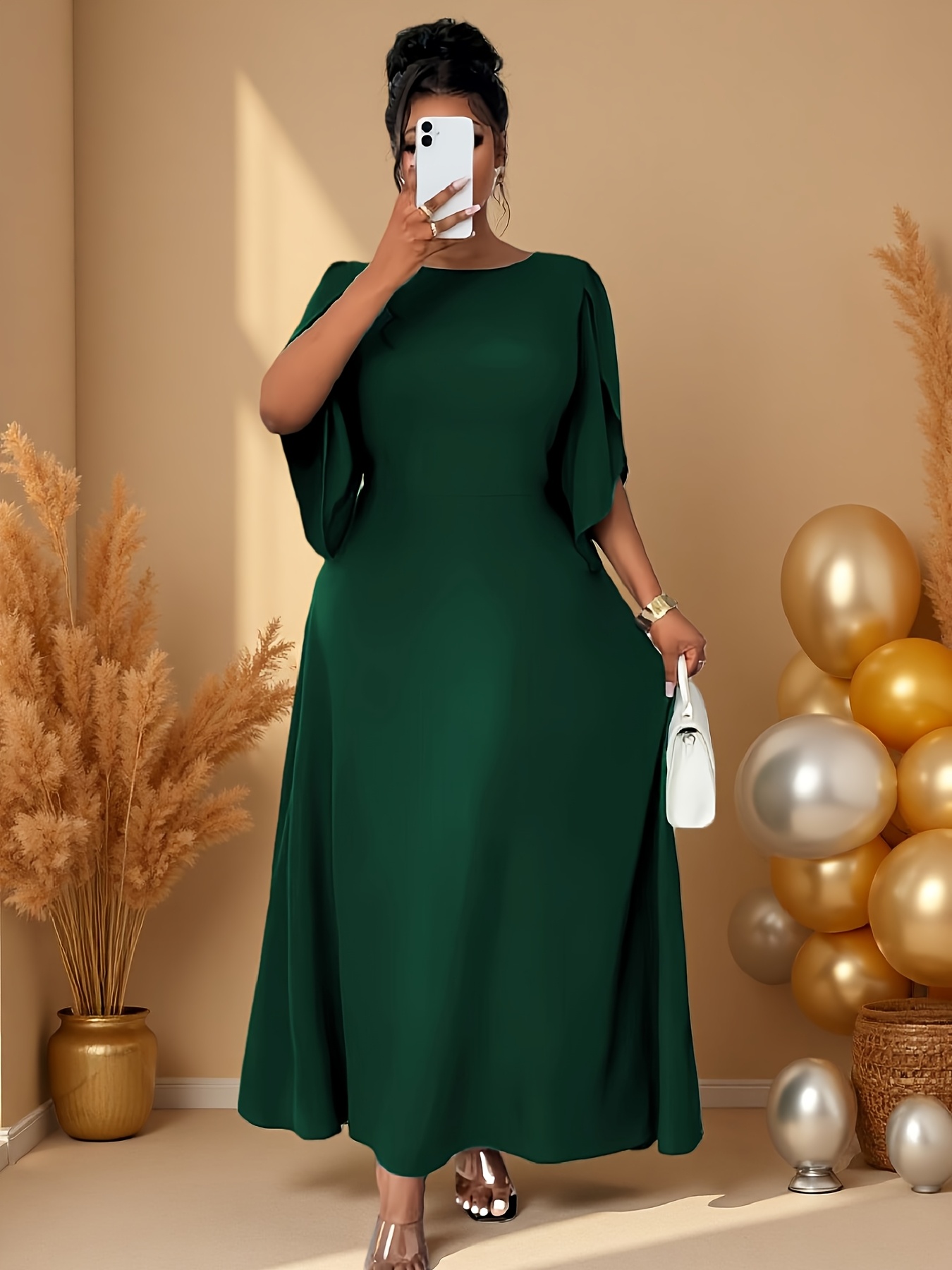 plus size green dress sold on Temu United States