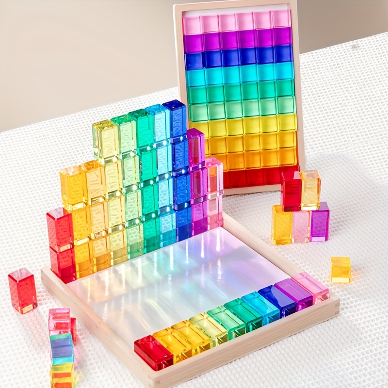 Acrylic Colorful Building Blocks Set