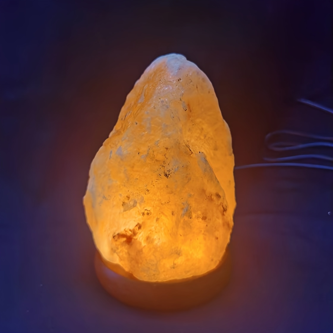 

Salt Rock Lamp – Usb-powered Night Light, Natural Crystal Decor, Ideal Gift, Includes Usb Cable, Tabletop Design