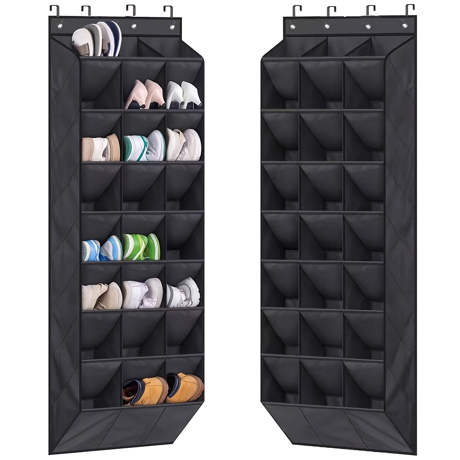 

A Multi-layered Wall-mounted Storage Bag With 24 Compartments For Shoes, Toys, And Miscellaneous Items, Organizing In Dorms.