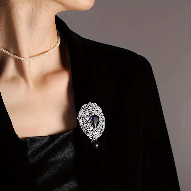 

Exquisite Brooch Inlaid With Zirconia Brooch Ladies Elegant Evening Dress Skirt Banquet Jewelry And Accessories