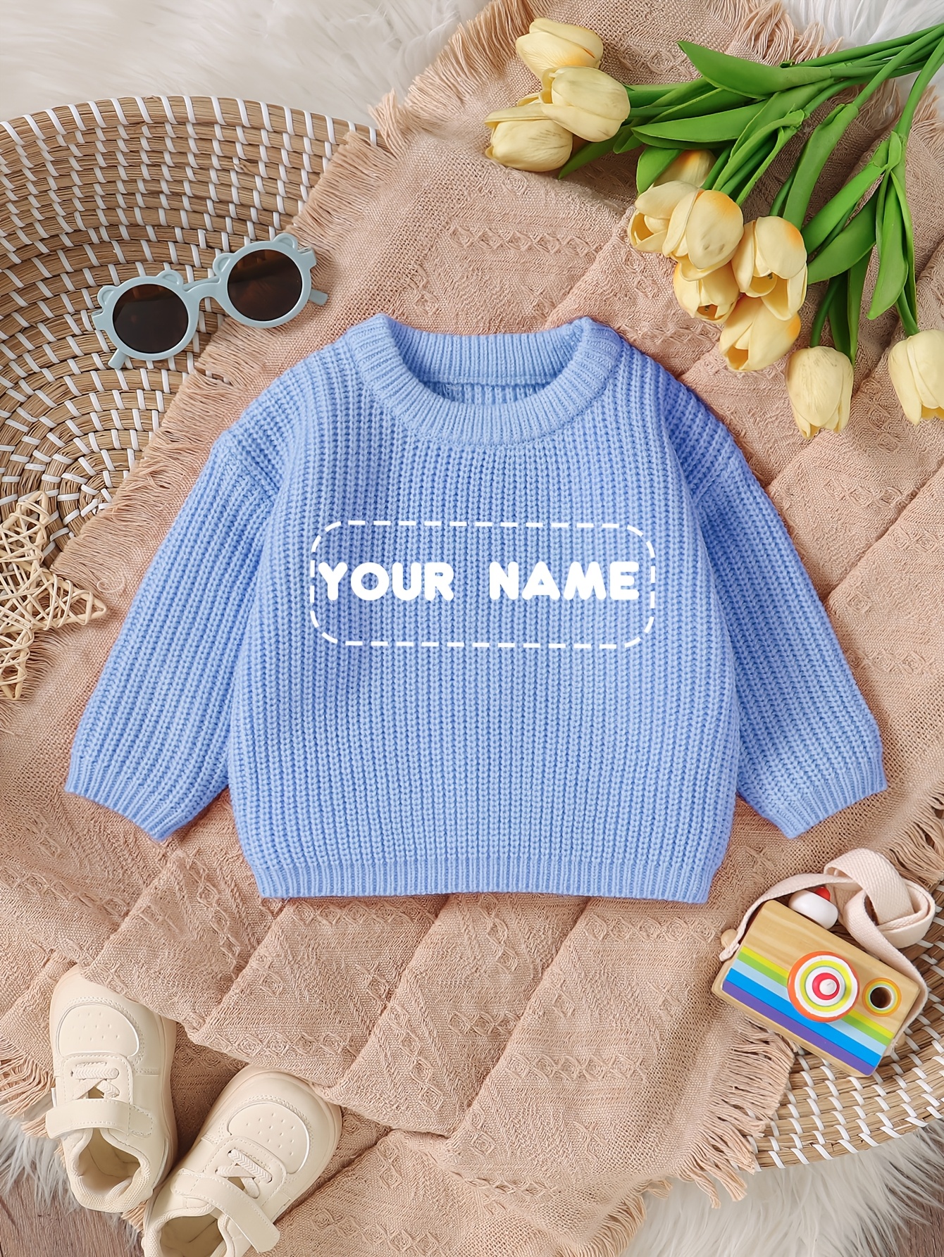custom embroidered baby sweater knit Temu Chile