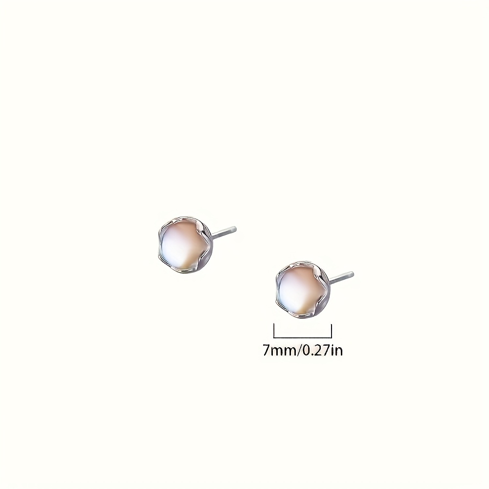 Bohemian Style Moonstone Earrings, Round Drop