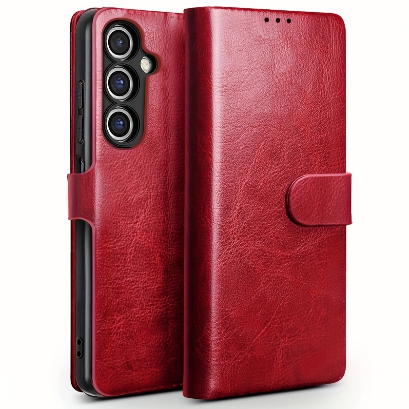 Protective Case For Galaxy A16 Featuring Card Slots And A Magnetic , Made Of Leather, Designed As A Shockproof Wallet Cover For The For A16 Galaxy A16 5g.