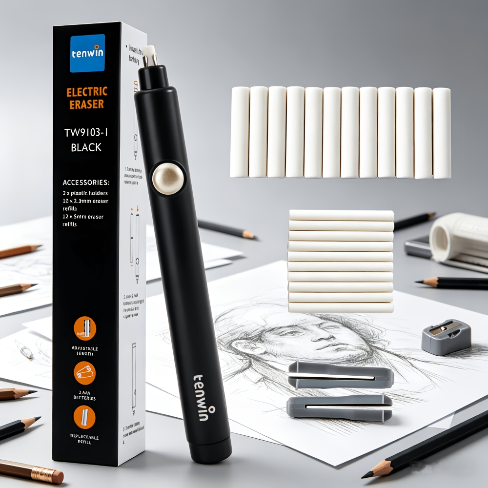 imagen del artículo [para uso artístico profesional]   eléctrico, herramienta de borrado e iluminación para  ,     recargable, borrado de     para pintura (pilas no incluidas)