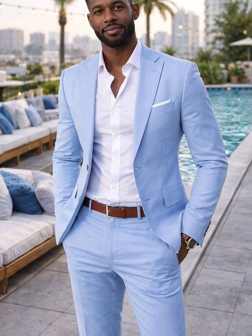 2pcs mens fit suit set mens 2pcs business professional formal suit fit groomsman and groom wedding dress