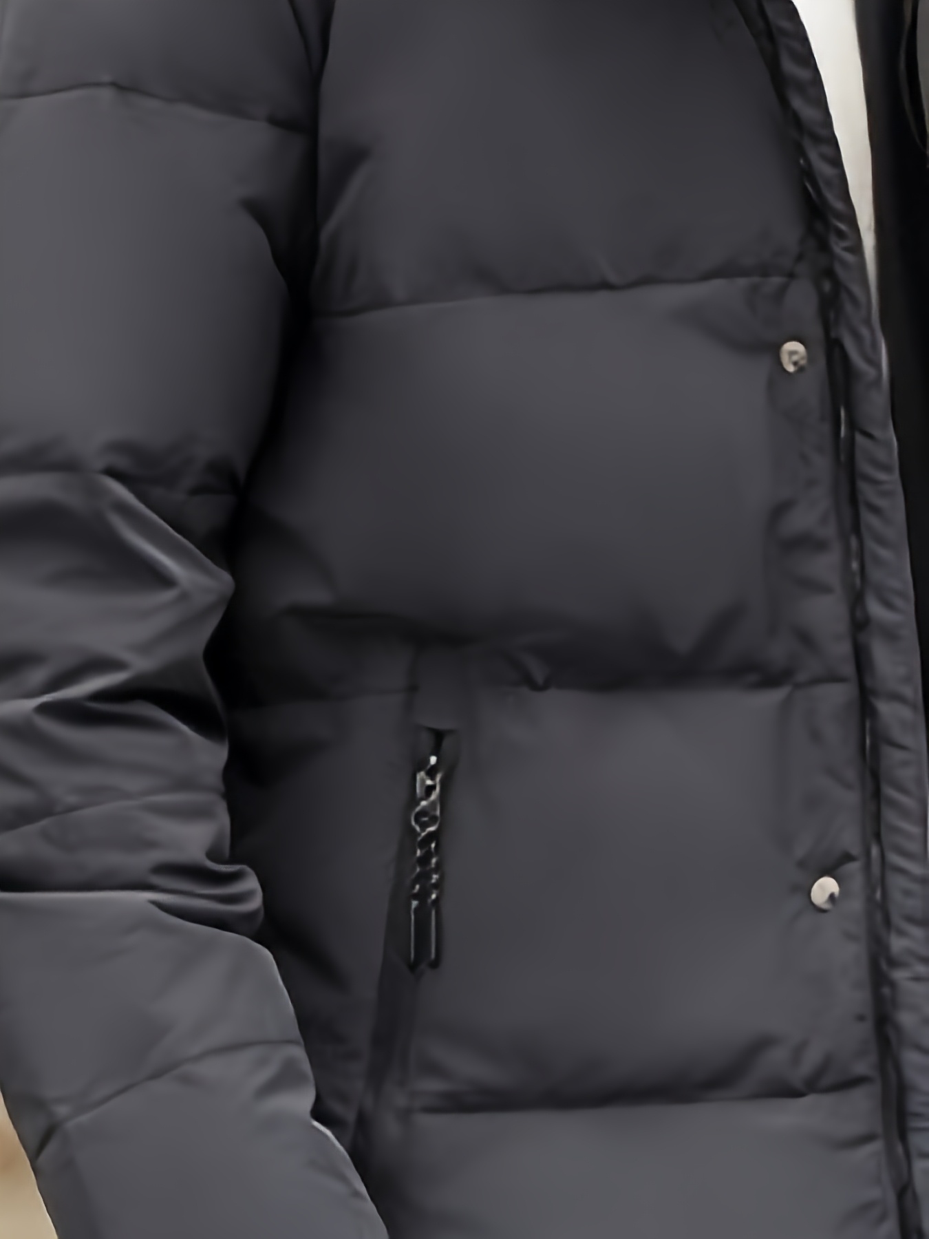 Jennine.wang Men's Hooded Warm Down Jacket, Multi Pocket Design