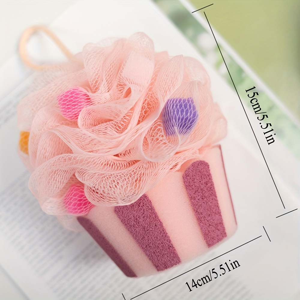 Cupcake Bath Ball - Soft Mesh 3D Bubble Sponge