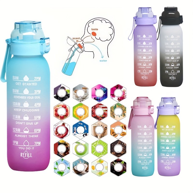 Air Up Water Bottle With Flavored Pods Magic Gourde Tasting Drinking Bottle  Fruit Flavor Sports Outdoor Waterfles Water Cup - Water Bottles - AliExpress