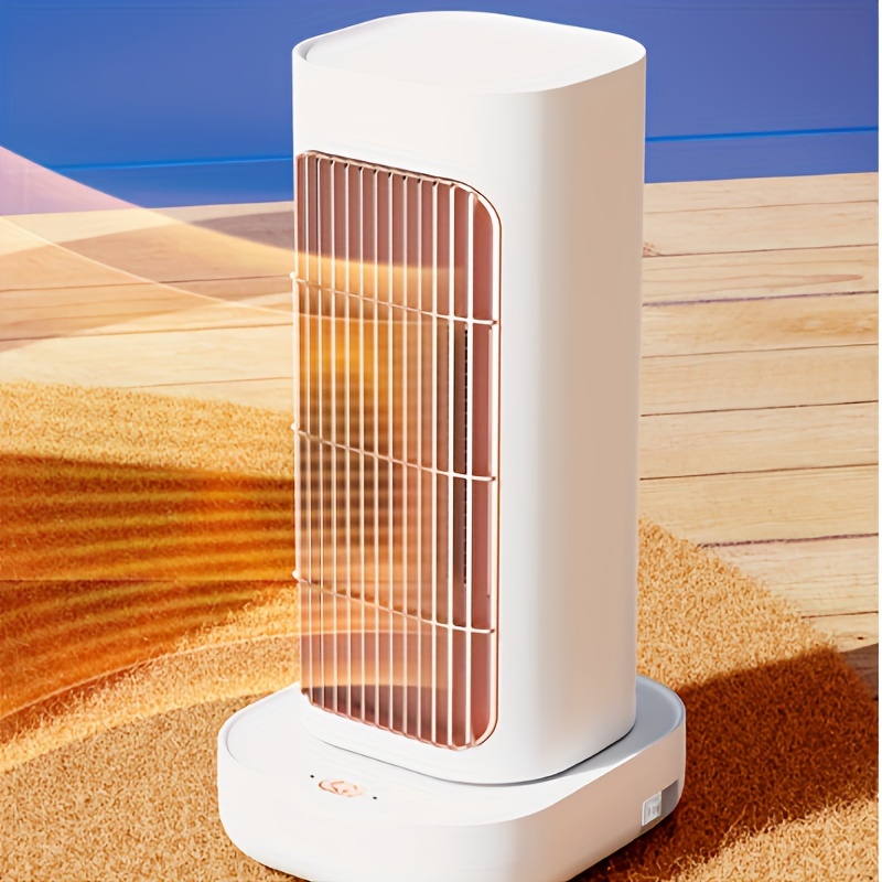 1pc, 1300W PTC Ceramic Space Heater, Portable Electric Heater for Large Room, 2 Heat Settings, 90° Oscillation, with Thermostat, Overheat & Tip-Over Protection, Plastic Base, 220V-240V, Plug-in Power, No Battery, Home & Kitchen Use