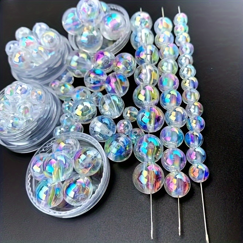 

Ensemble de perles acryliques irisées, 4/5/6/8/10 mm, couleur AB transparente, pour la fabrication de bracelets, , boucles d'oreilles, bijoux, accessoires de vêtements et décorations de chaussures.