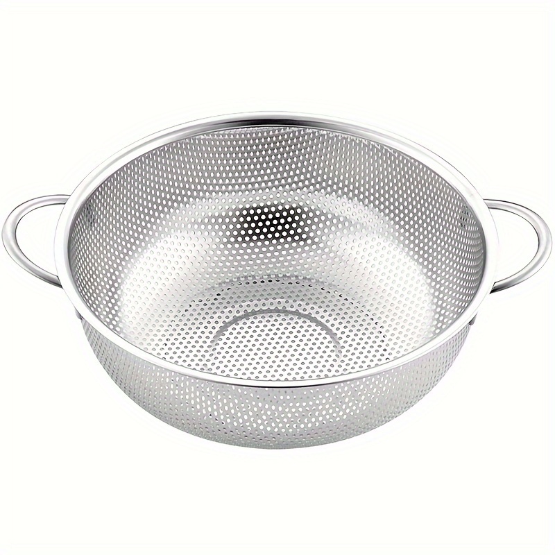 Kitchen Sink Basket With Dense Holes, Stainless Steel Rice Washing Basket, Round Reinforced Fruit Basket, Drain Basket