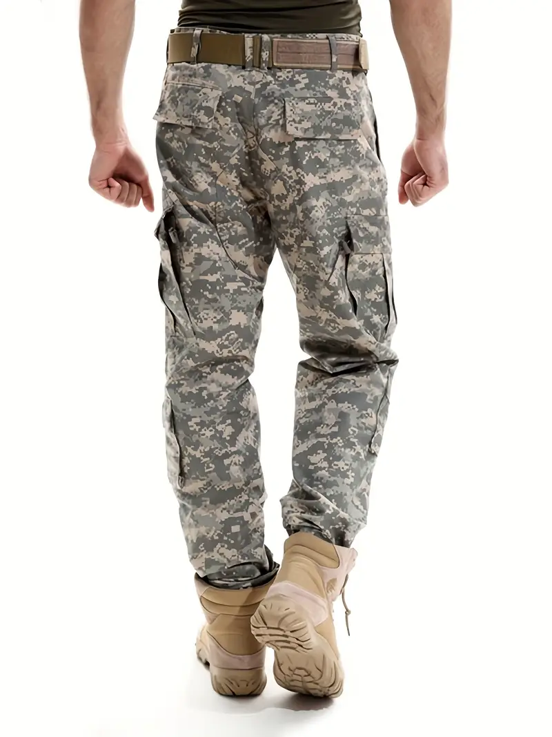ZAPT Combat Gen3 - Pantalones Tácticos Con Rodilleras Para Hombre, Pantalones Militares Airsoft Paintball BDU Camuflaje, Negro (Camo Black), Pequeña
