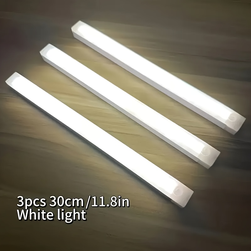TEMU 3pcs Rv Lighting Led Lights, Rv Lighting Fixtures, Rv Indoor Lighting, Human Lights, Magnetic, No-drill Long Strip Night Light, Usb Charging,
