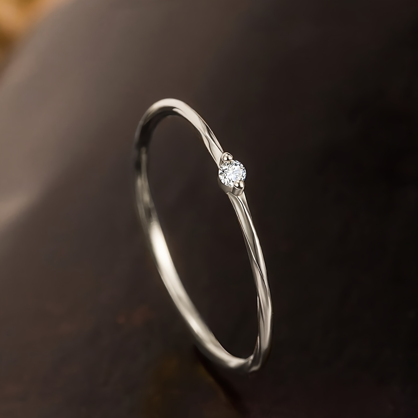 Minimalist Twisted Ring 925 Sterling Silver Promise Ring