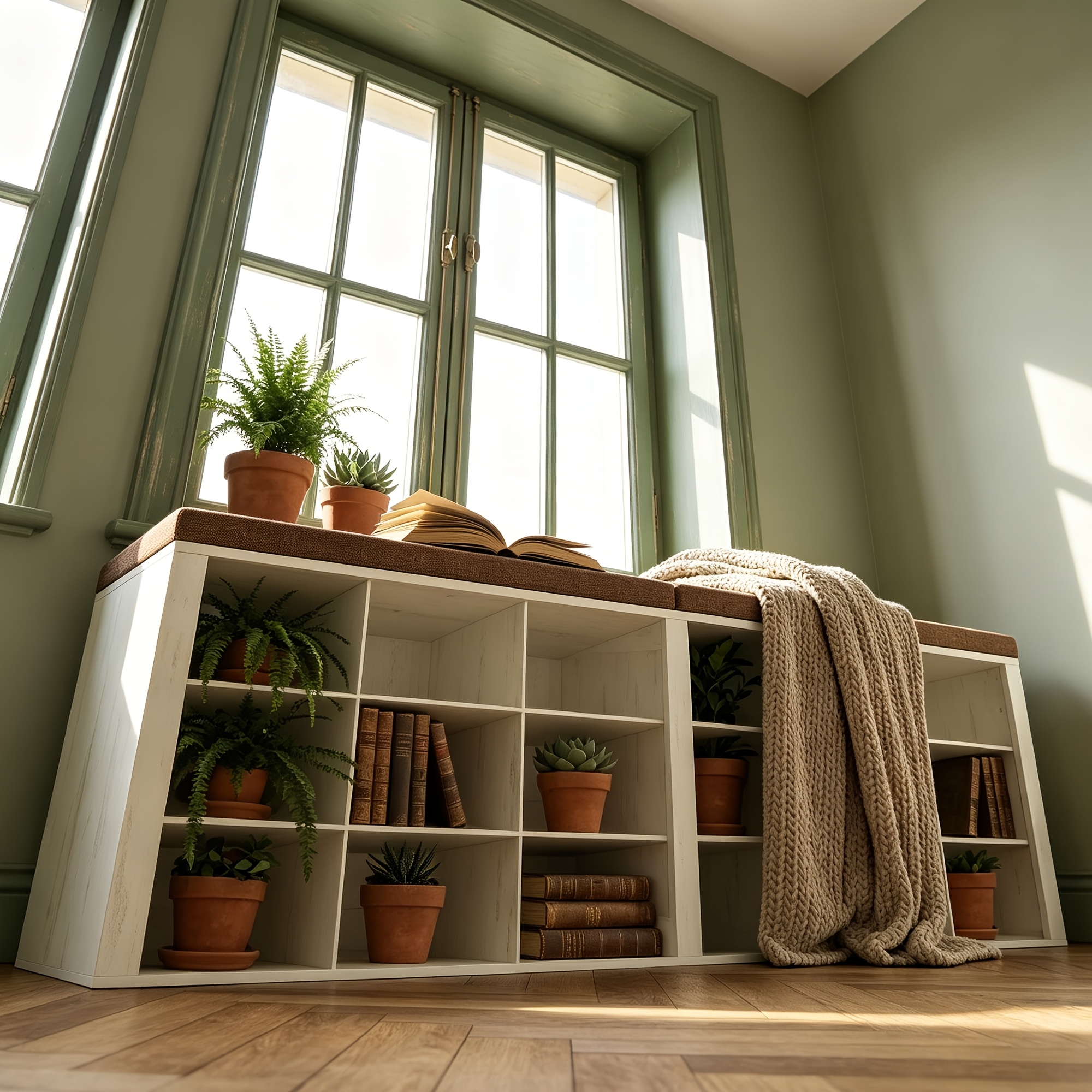 Image of And Brown Color- Storage Bench And Shoe-changing Stool, With A Cushioned Shoe Rack, 18 Compartments For Large Capacity, Suitable For Entryway, Bedroom, And Living Room, 151*31*49cm