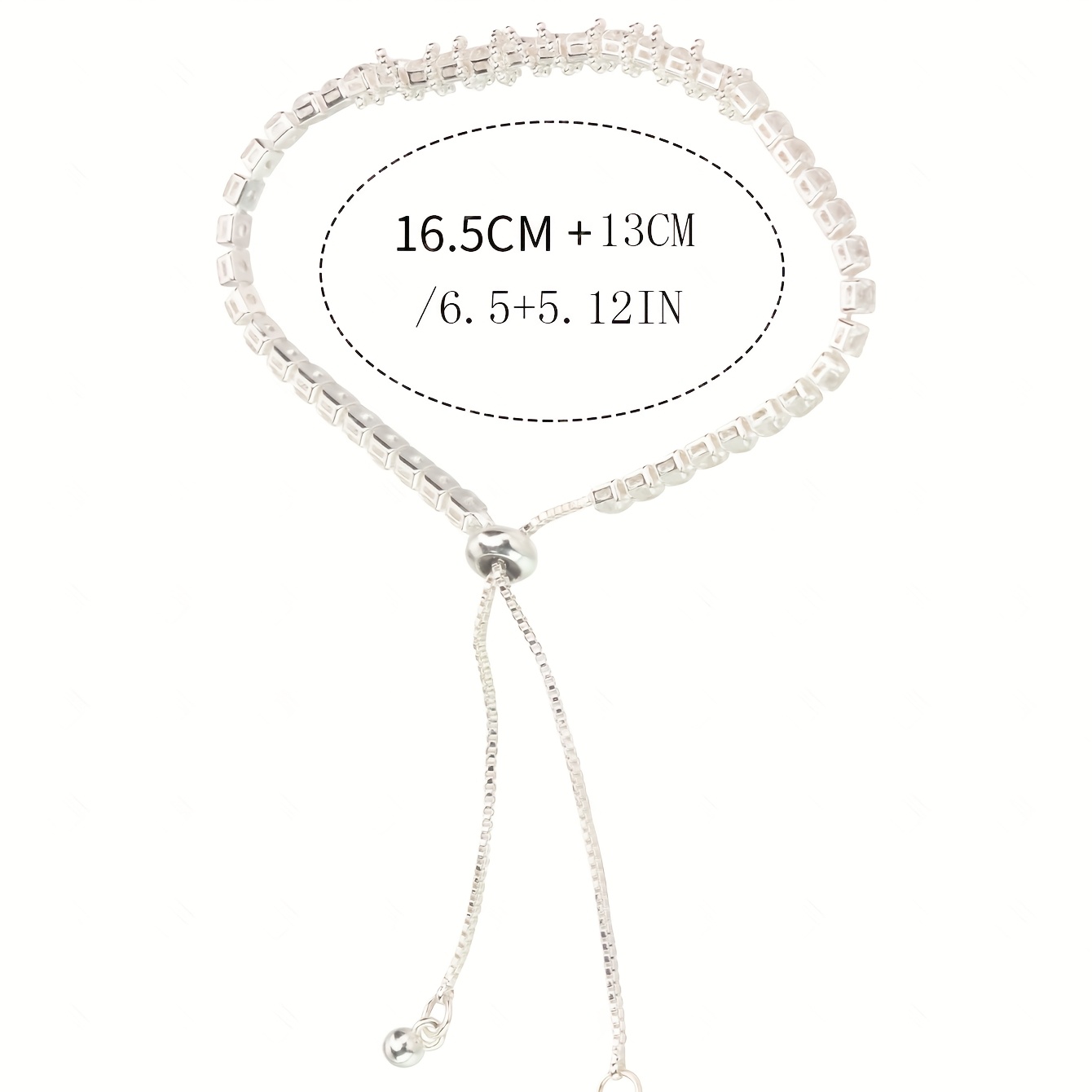 Sparkling Rhinestone Encrusted Bracelet for Women Adjustable Chain