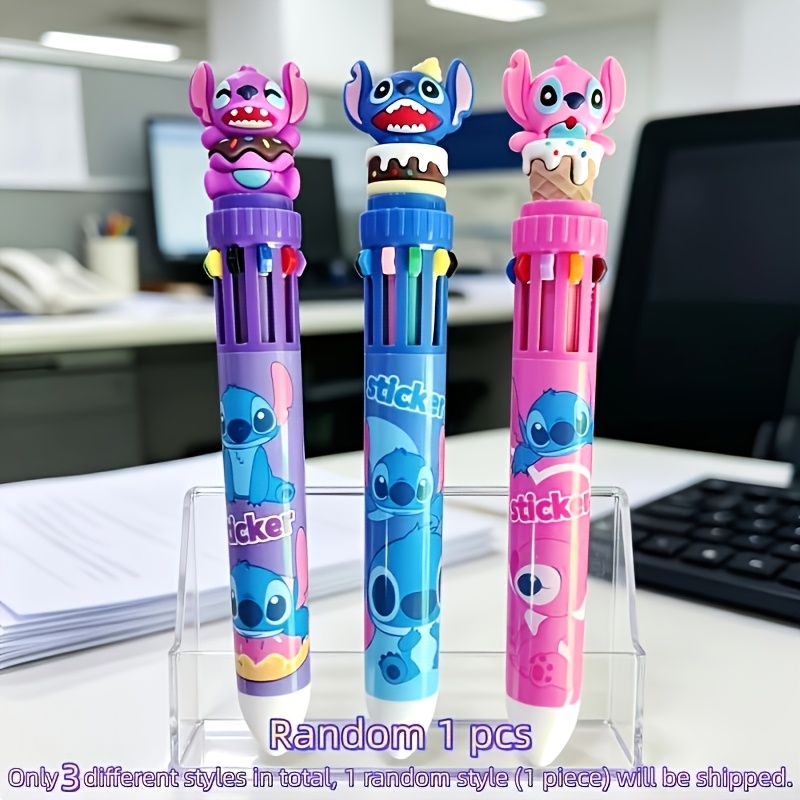 TEMU 1pc Random Stitch & Theme Press--color Quick-drying Neutral Pen, Fashionable And Creative Writing Pen, Writing And Learning Supplies Tool Pen,