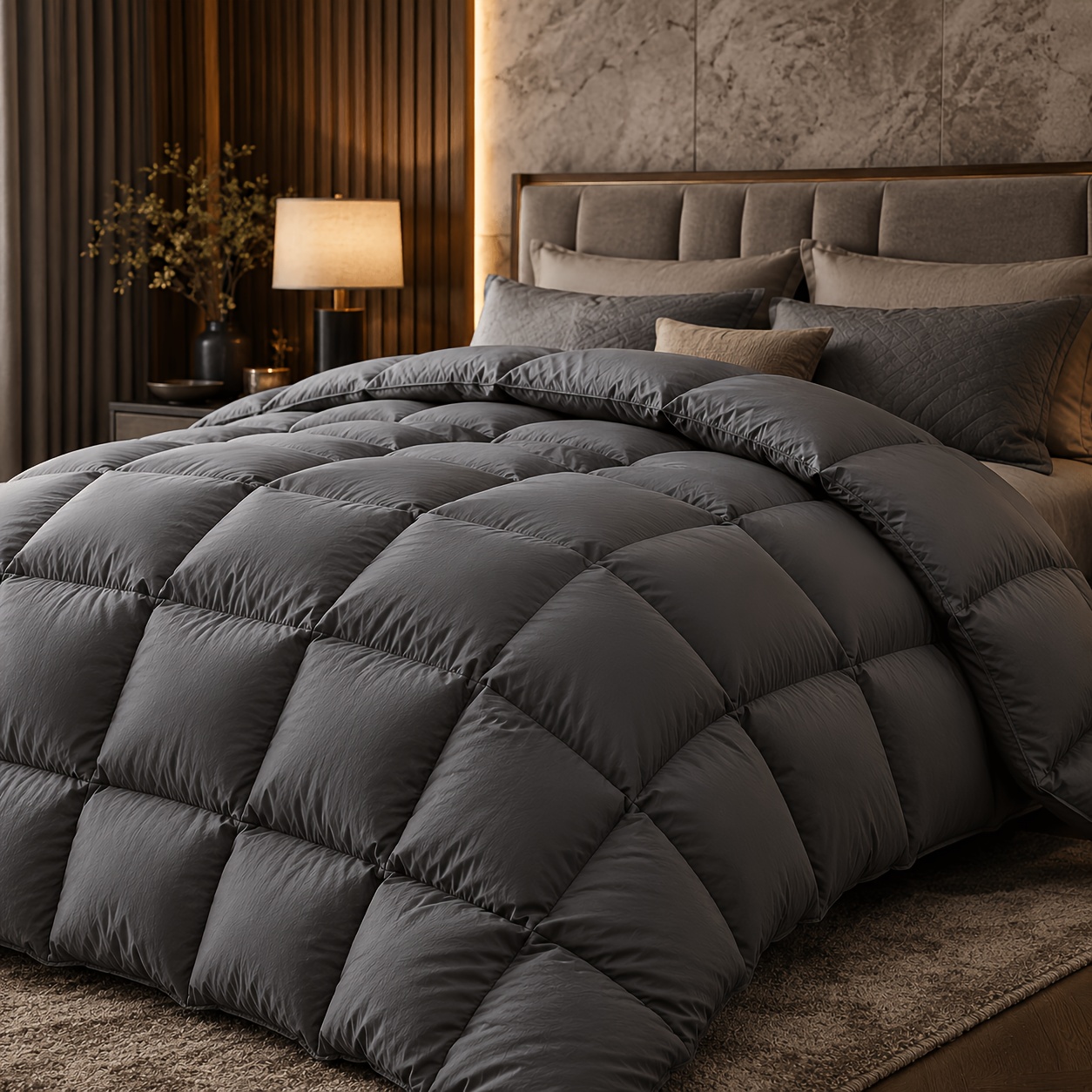Image of Cloud-like Goose Comforter, Ultra Fluffy Luxury Duvet Insert With 3d Baffle Box Construction, 100% Cotton Shell, Soft Breathable Bedding, Hotel-inspired Premium Sleep Experience With 8 Corner Tabs