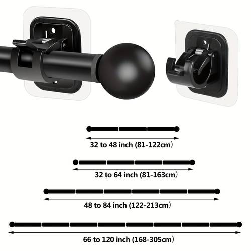 no drill curtain rods for windows 81 305cm renter friendly drapey pole with brackets contemporary for indoor outdoor use durable stylish window window curtains indoor window