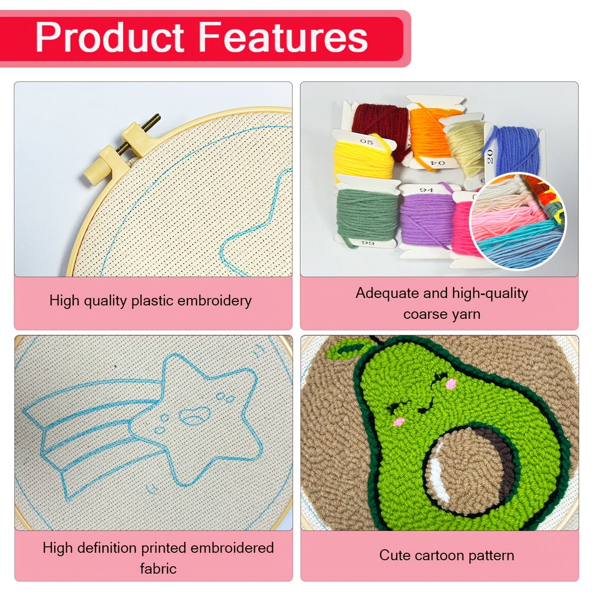 DIY Pierced Needle Embroidery Set for Beginners