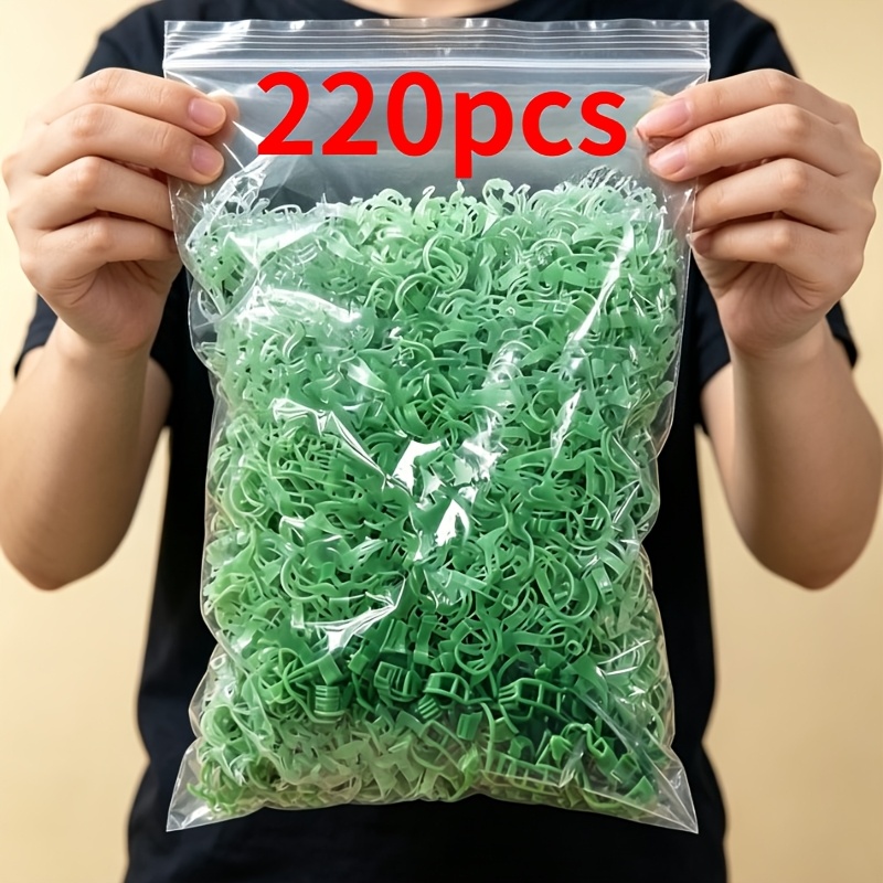 220 de cleme pentru roșii, plante cățărătoare, cleme de suport pentru plante cu grilă din plastic, potrivite pentru grădini, reutilizabile.