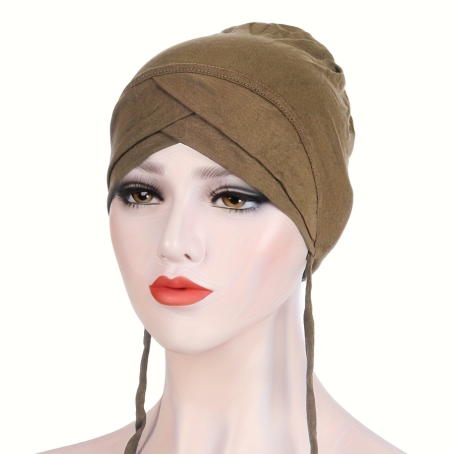Women's Adjustable Double-Layer Head Wrap Scarf, Comfortable & Versatile