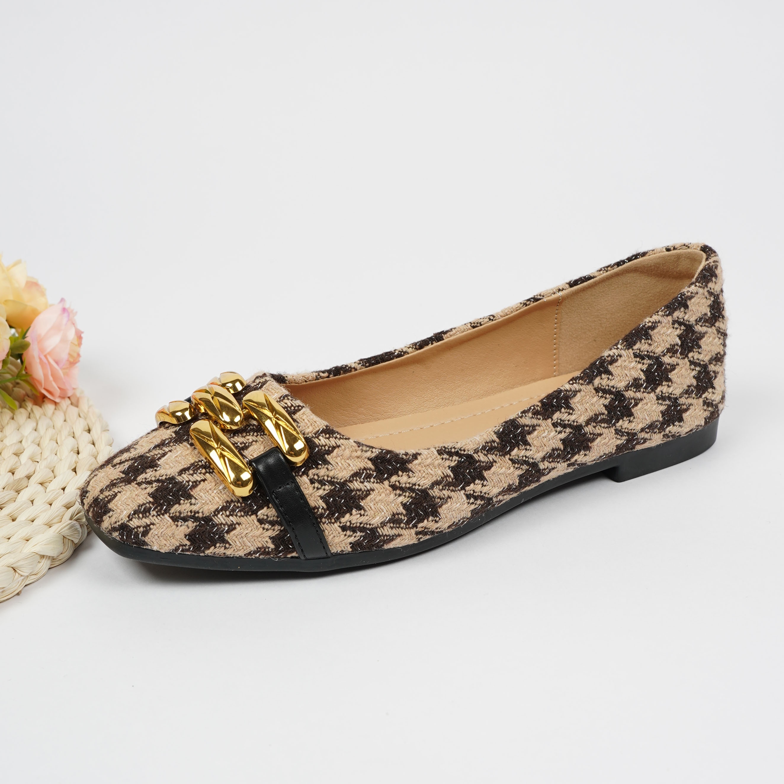 Women's Flat Square-Toe Professional Shoes, Women Shoes