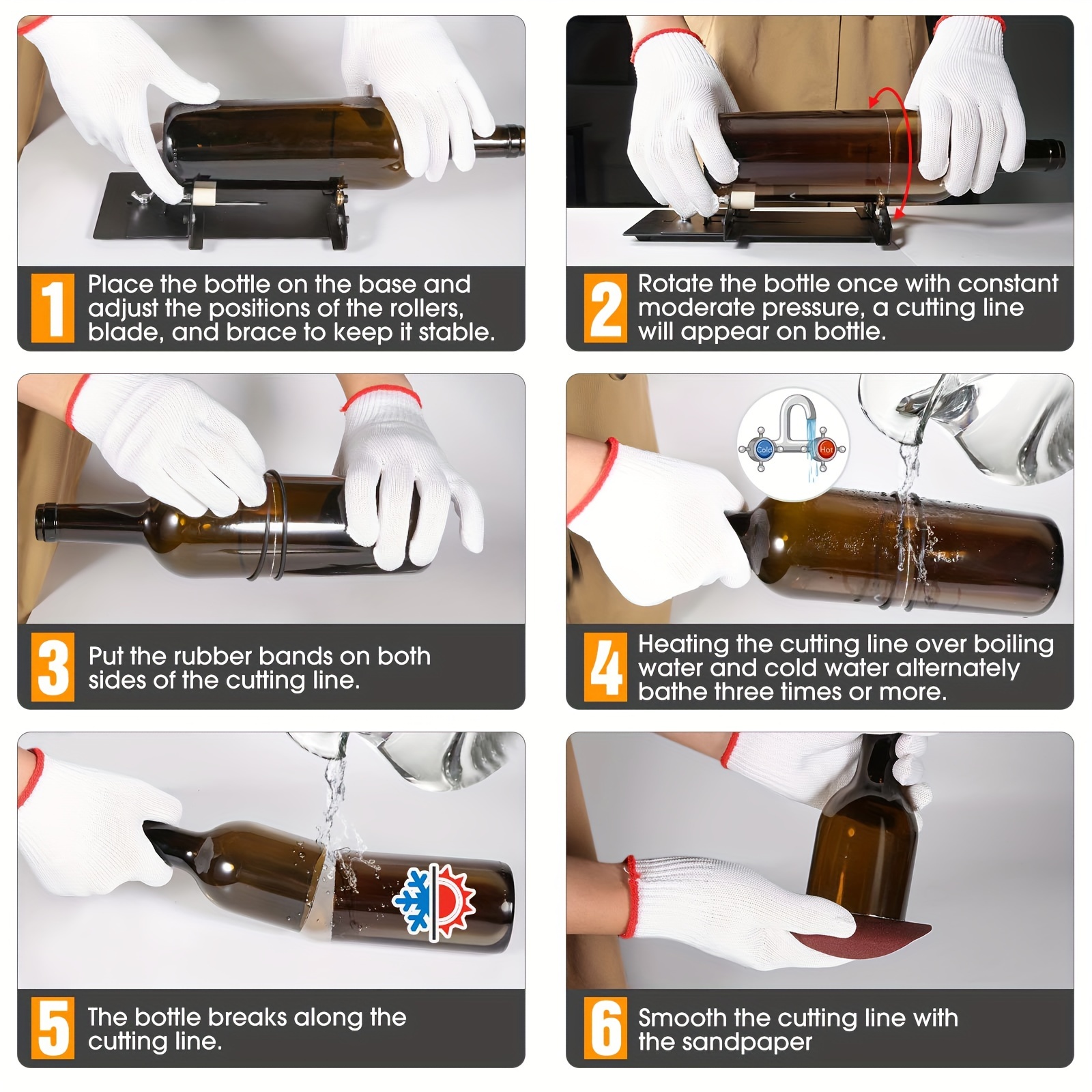 glass   tool universal cutting for square and round bottles 6