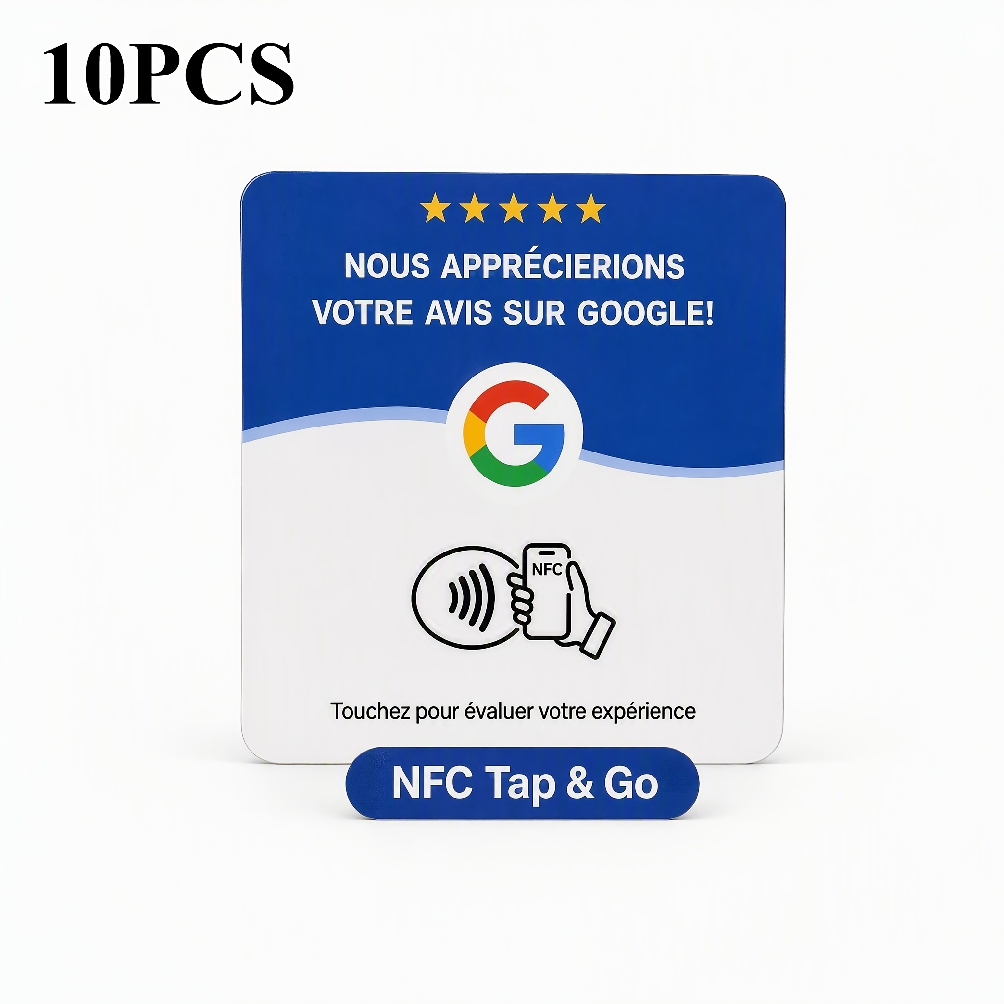 TEMU de d' avec NFC Tap - haute 215, 1pc, 5pcs, 10pcs disponibles, Matériau acrylique durable, Installation facile pour les revues et l'intégration