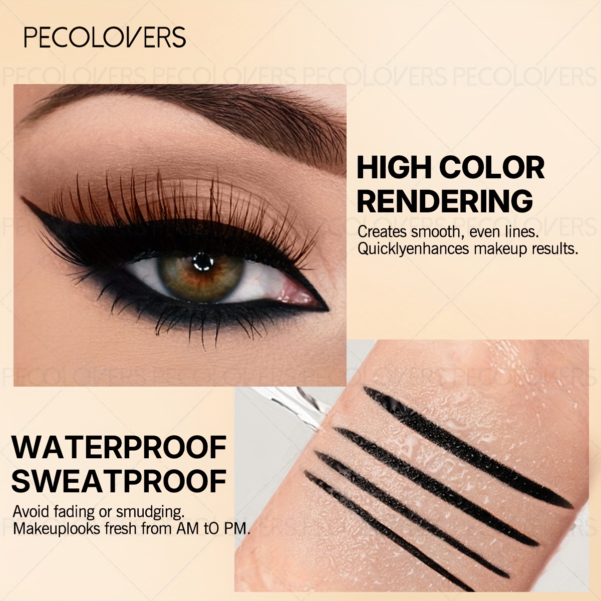 Waterproof Black Eyeliner with Long-Lasting Formula