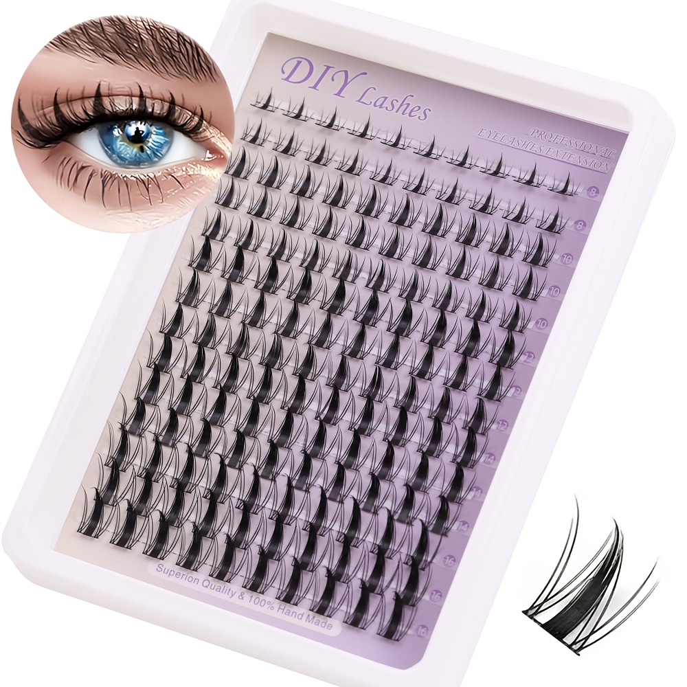 Image of Of Clustered False Eyelashes, 14 Of Independent Real Eyelashes, Reusable Fluffy And Slightly Thick Eyelashes, Cartoon Makeup Effect, False Eyelashes At Home