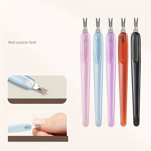 5pcs professional nail cleaner fork nail tool tool dead beige removal tool removal tool suitable for male and female adults blue
