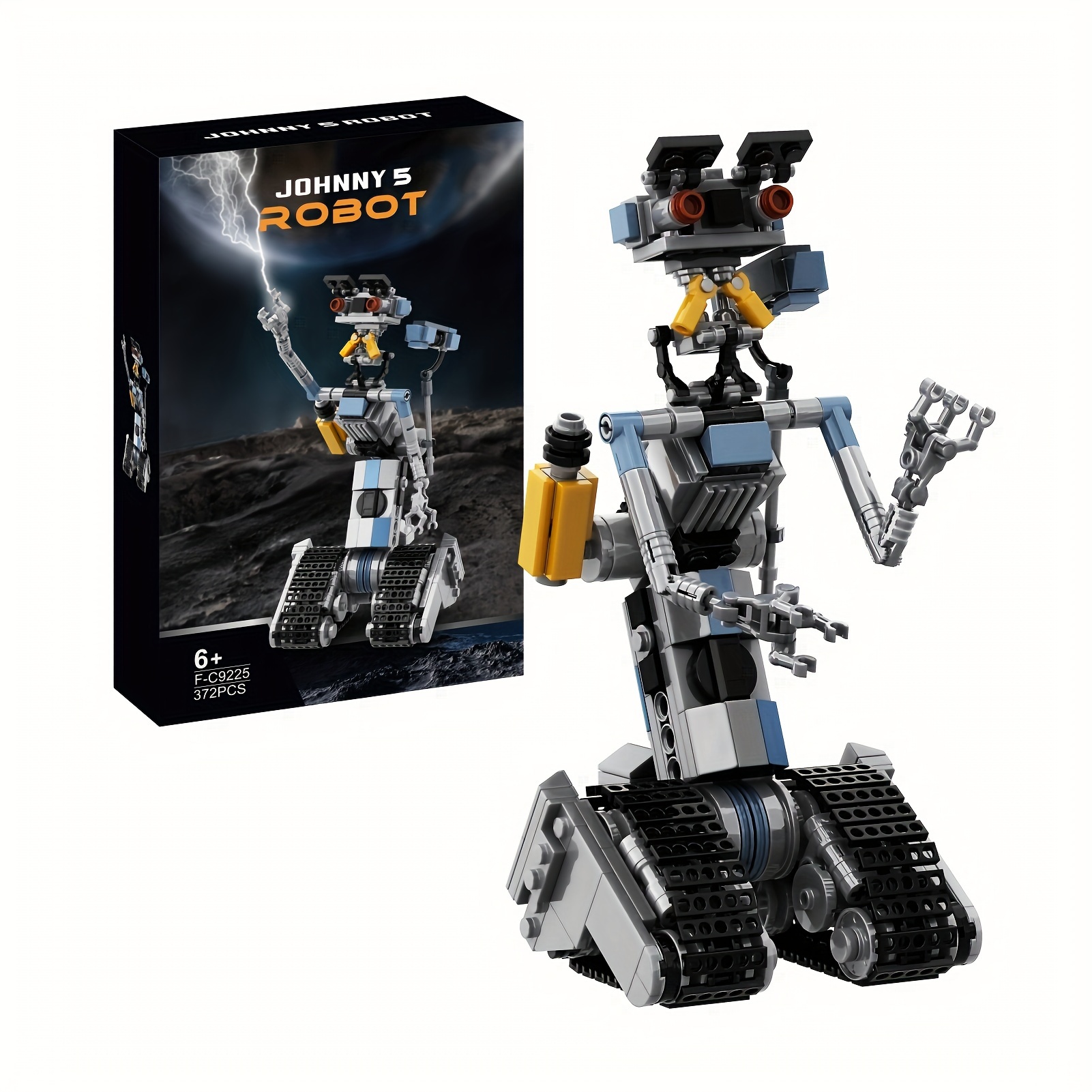 

369 Pieces Popular Movie Robot Building Blocks Playsets Johnny 5 Fans Must Buy Building Blocks Toys Exquisite Room Puzzles Ornaments Best Gift For Friends Kids
