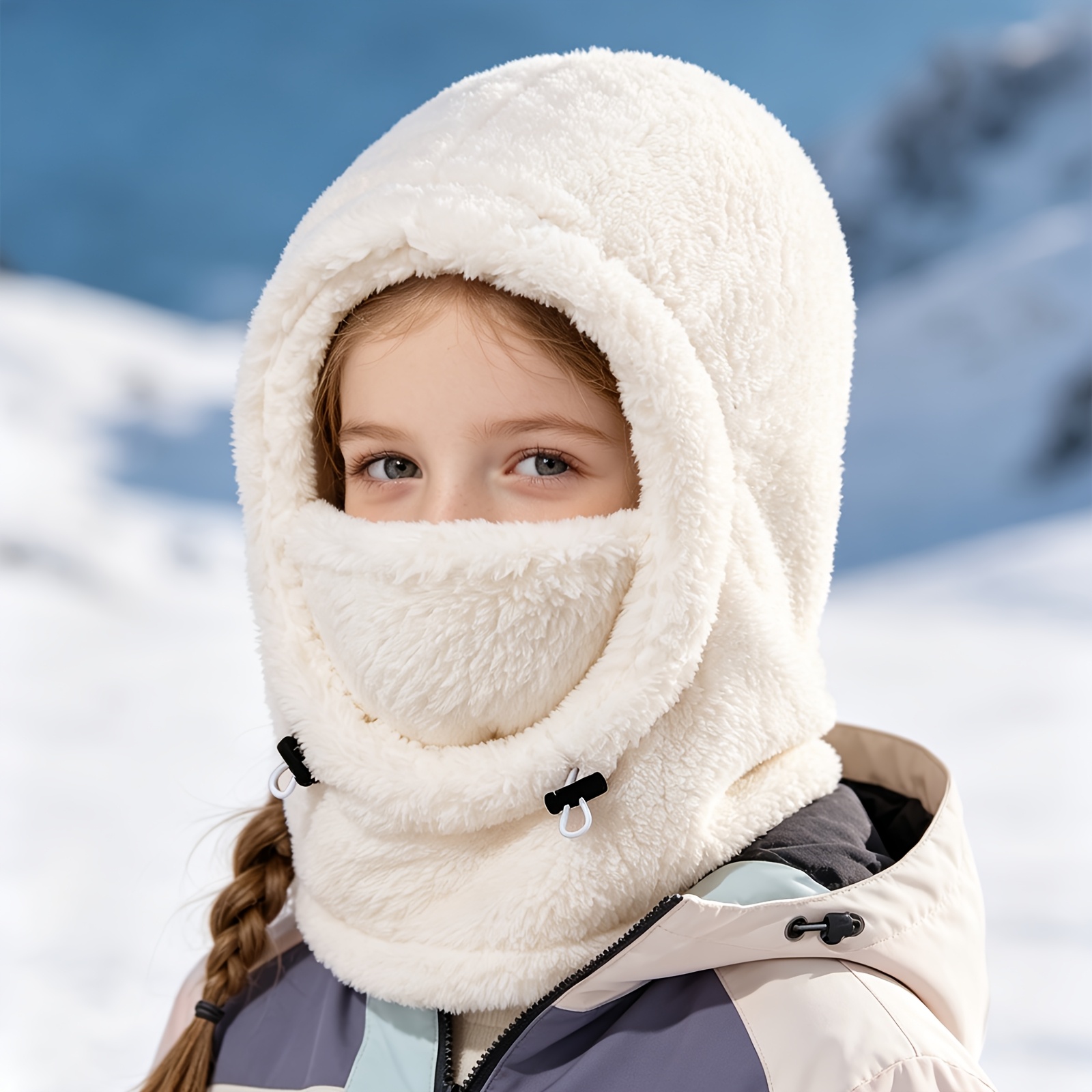 Youngsters' Adjustable Drawstring Balaclava Hat for Outdoor Activities